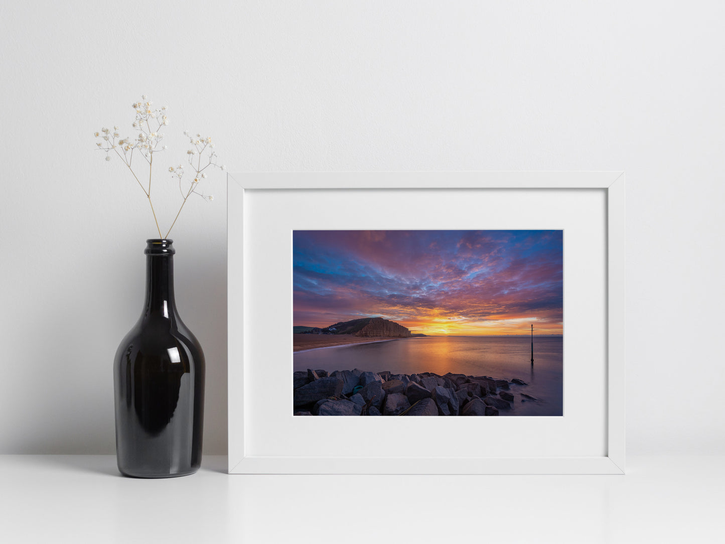 East Cliff Rising - West Bay - Framed Prints