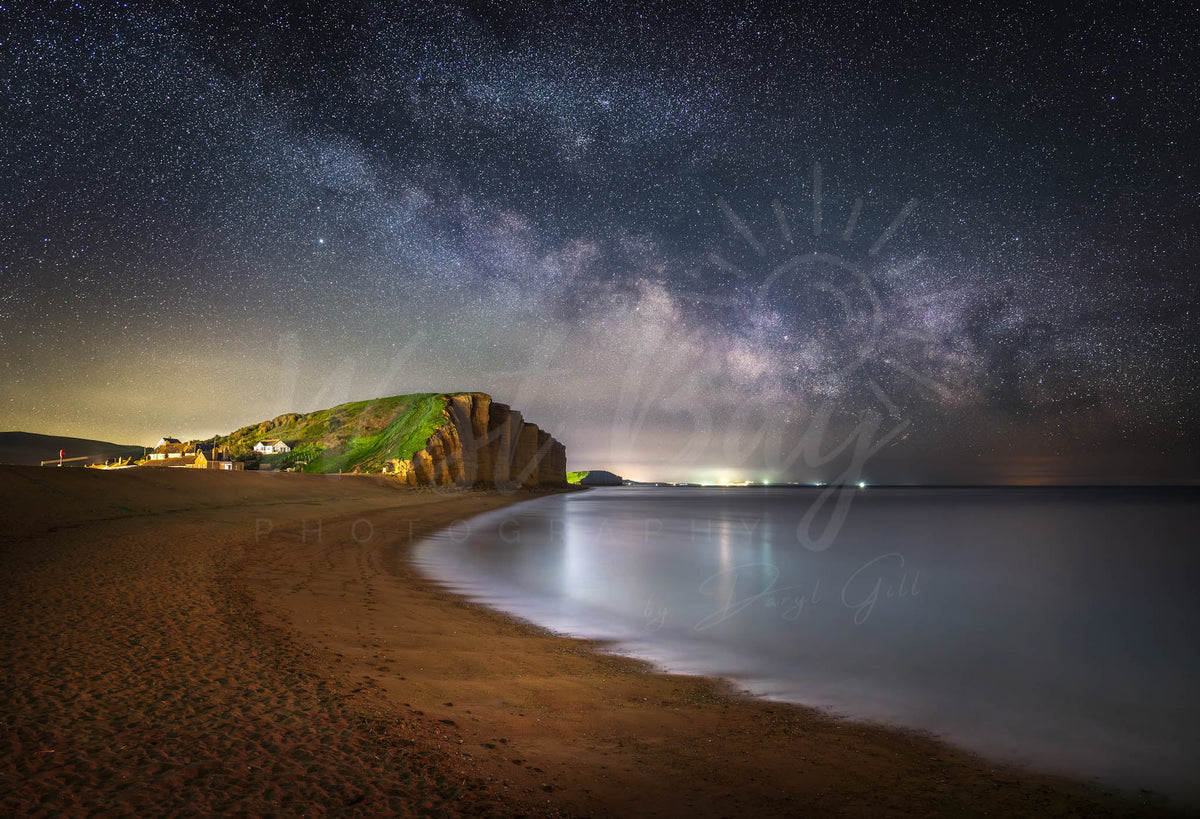 Night sky and astrophotography over West Bay and Dorset