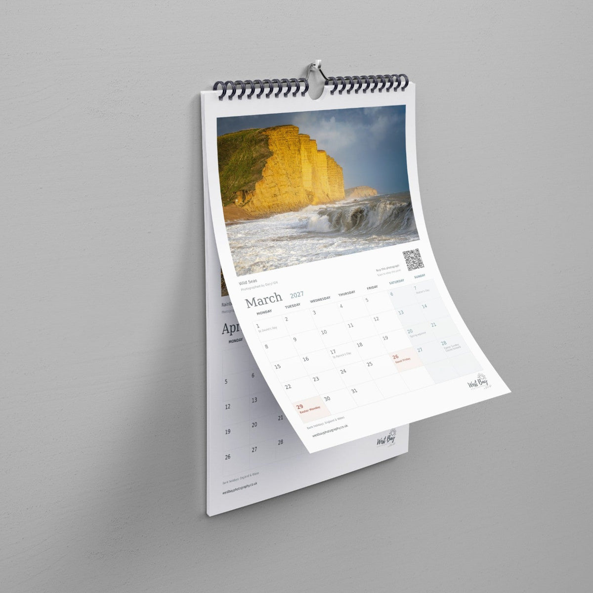 2027 West Bay calendar inside monthly page
