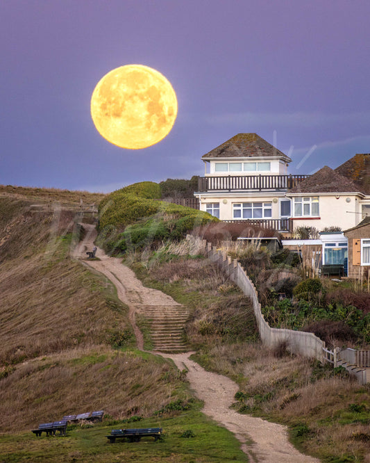 West Cliff Moonset - West Bay | Dorset