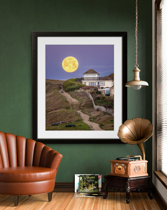 West Cliff Moonset - West Bay | Dorset