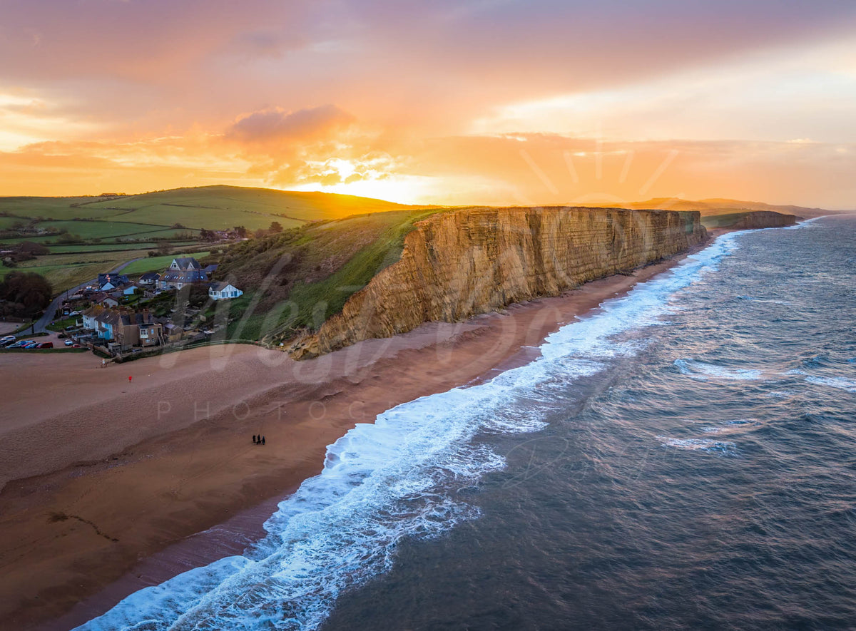 Golden Sunrise Over East Cliff - West Bay | Dorset