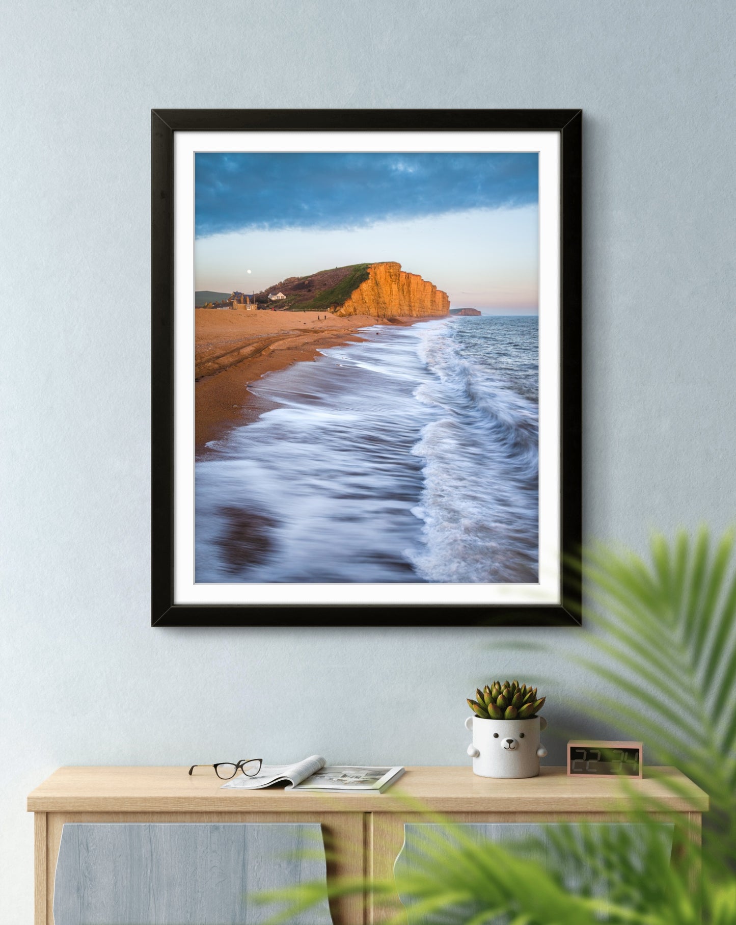 East Cliff Evening Tide & Moon - West Bay | Dorset