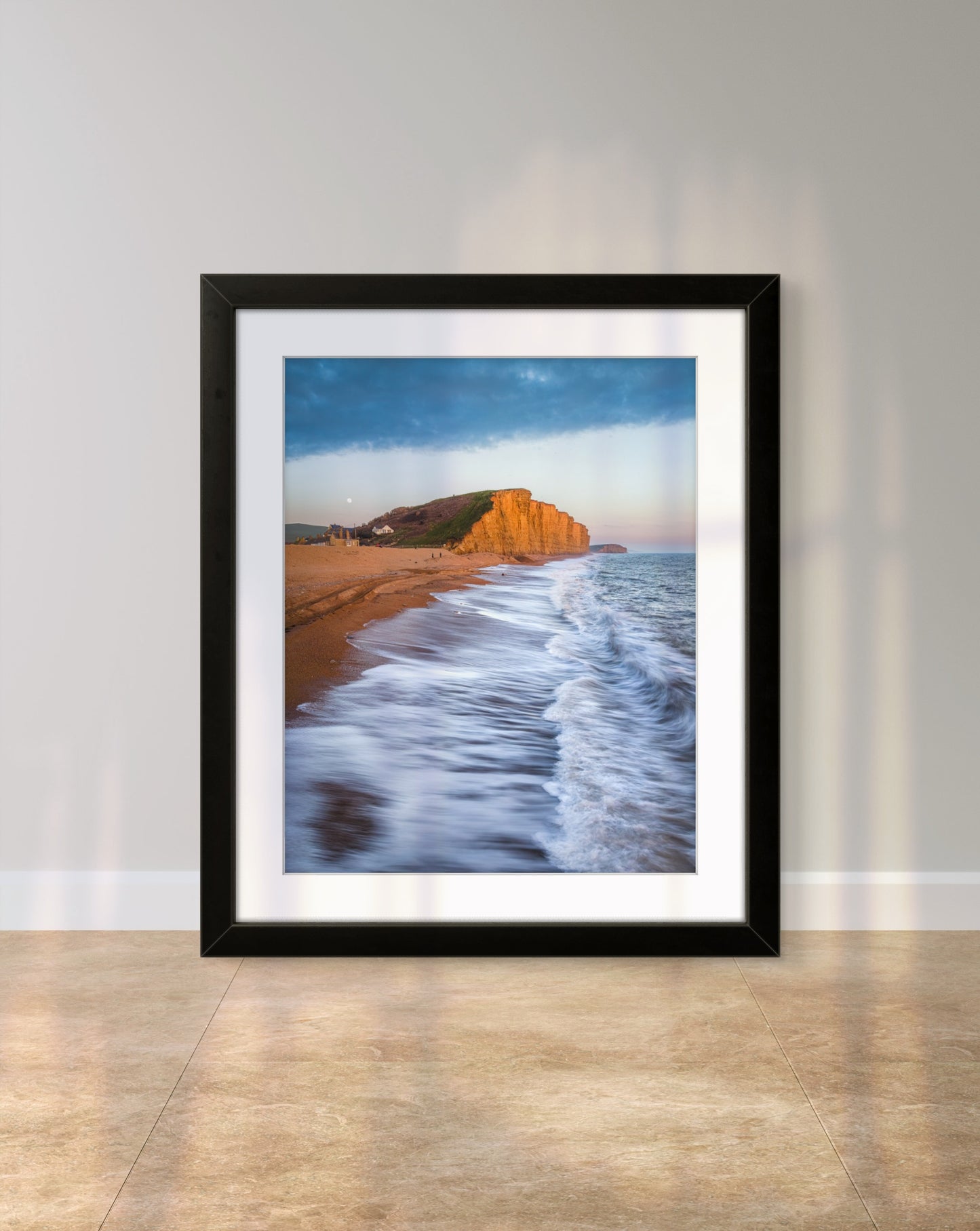 East Cliff Evening Tide & Moon - West Bay | Dorset