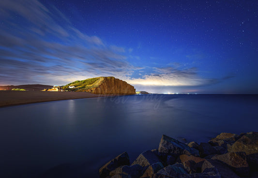 East Cliff At Night - West Bay | Dorset