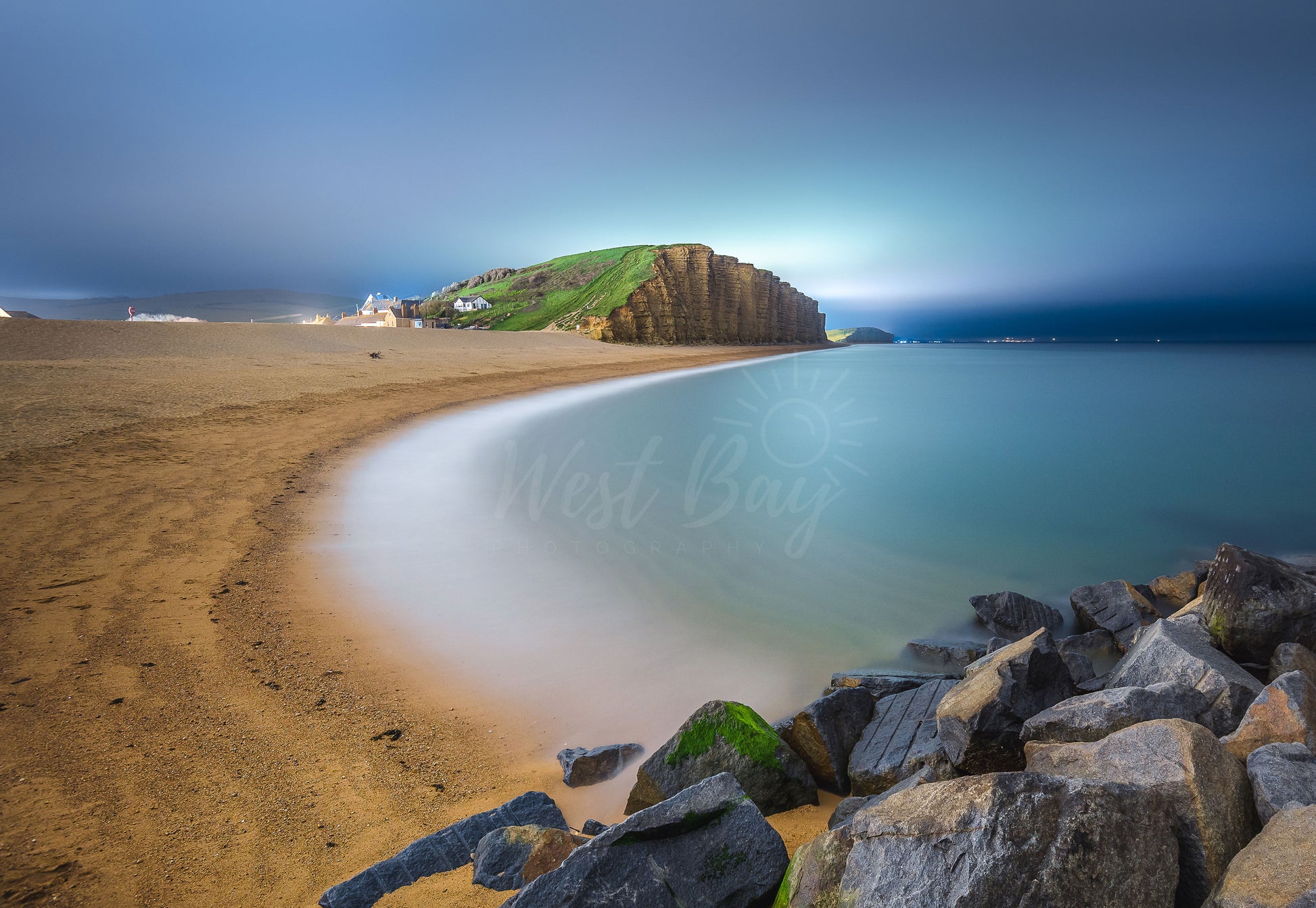 East Cliff Glow - West Bay | Dorset - Framed Prints