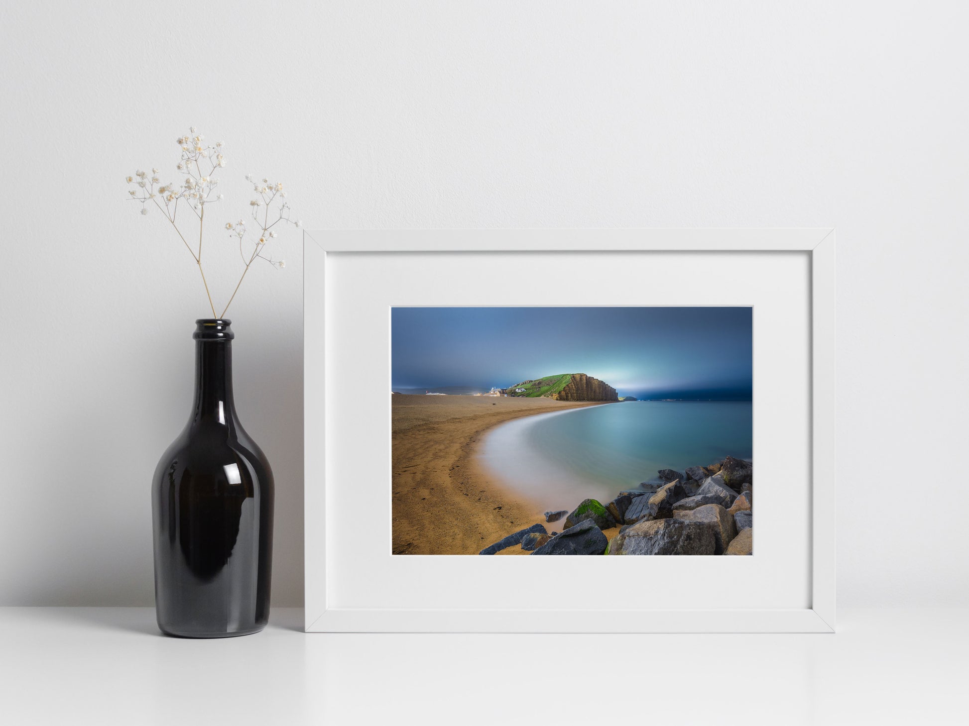 East Cliff Glow - West Bay | Dorset - Framed Prints