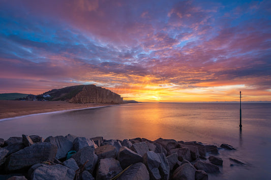 East Cliff Rising - West Bay - Framed Prints