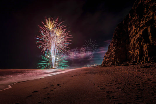 Fireworks From The Pier - West Bay - West Bay Photography