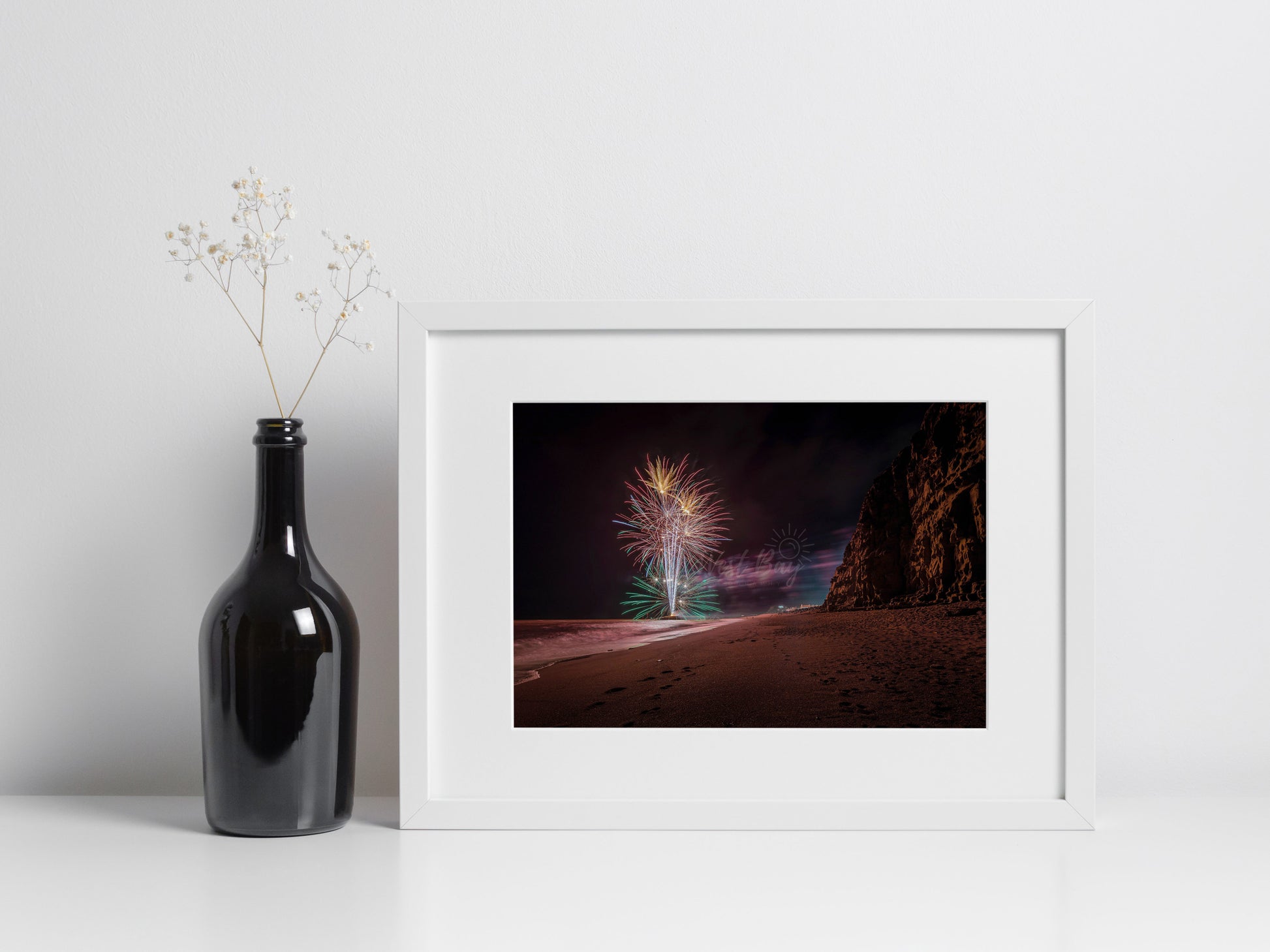 Fireworks From The Pier - West Bay - Postcard/Print