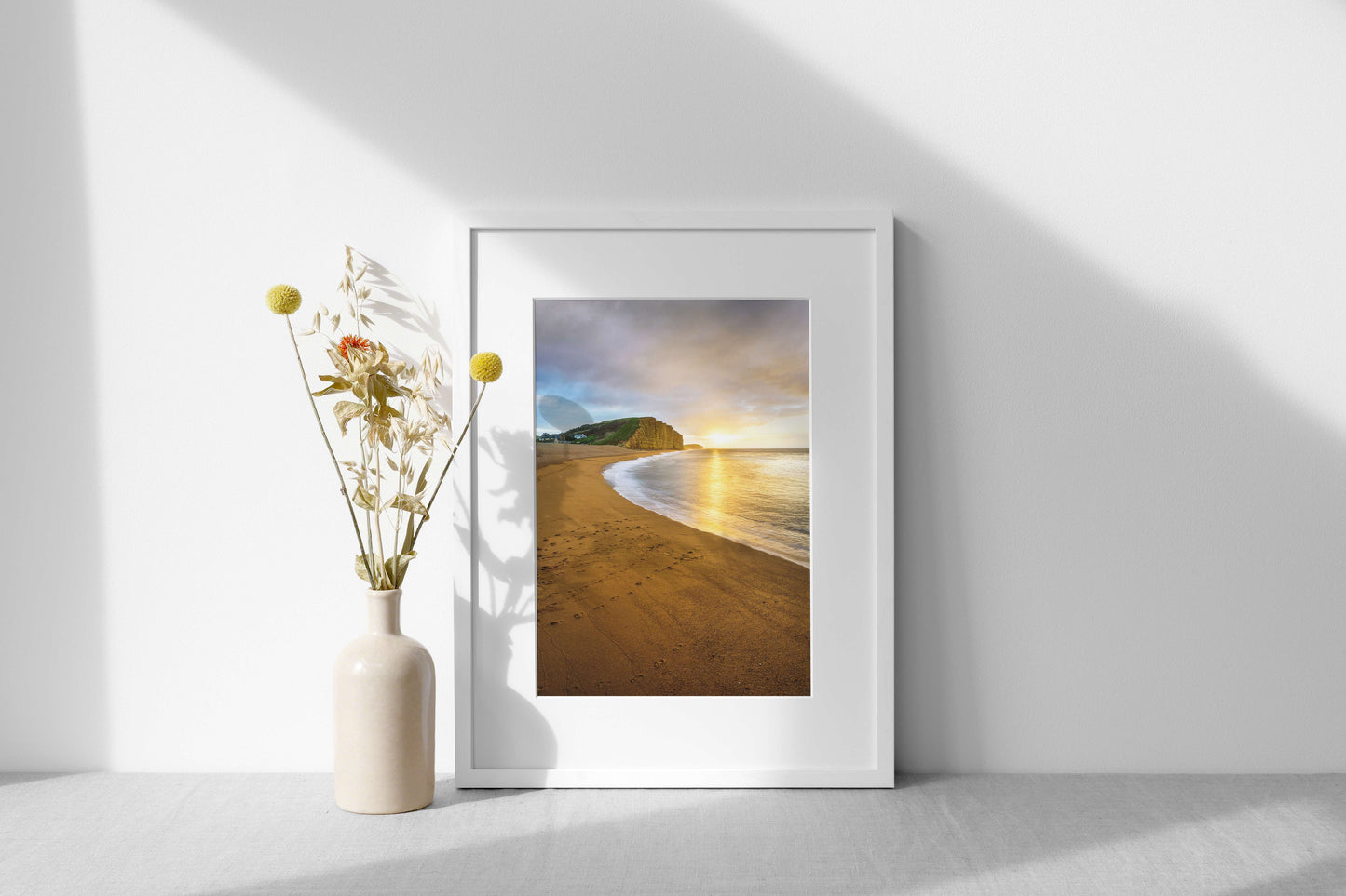 Footprints At Sunrise - West Bay | Dorset - Postcard/Print