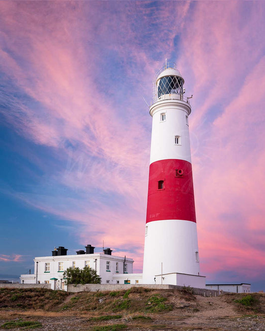 Pink Sky At Portland Bill Lighthouse - Portland | Dorset